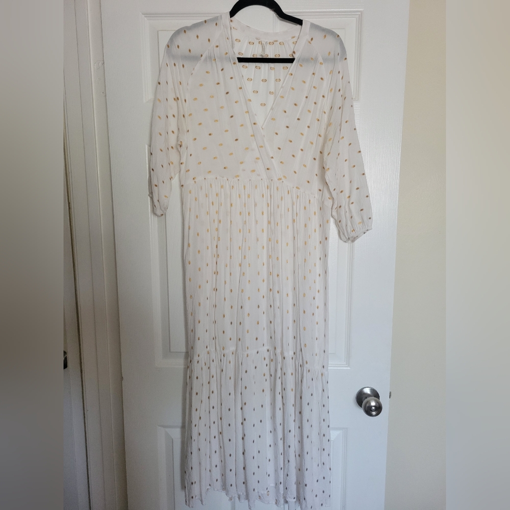 Anthropologie Augustine Ivory Maxi Dress
